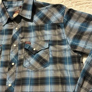 Men's Rafter C XL Pearl Snap Plaid Long Sleeve Dress Shirt